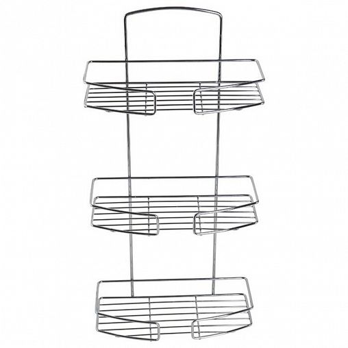 Полка в ванную Milardo, 3-х ярусная, хром фото