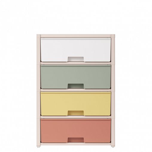 Комод четырехсекционный Альтернатива Колорит, 56 x 39 x 81 см, цветной фото