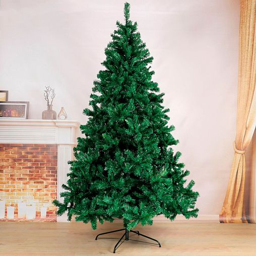 Ель искусственная Зимнее волшебство, металлическая подставка, 210 см, зеленая фото