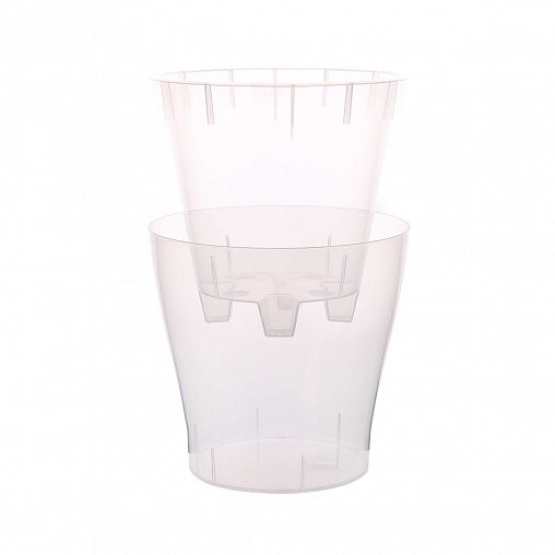 Горшок для орхидей Альтернатива Лея, с автополивом, 5 л, прозрачный фото