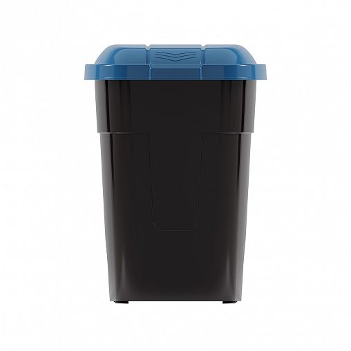Бак для мусора Альтернатива, на колесах, 65 л, черно-синий фото