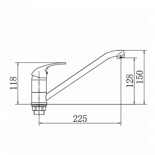 Смеситель для кухни Fashun A4915, хром фото