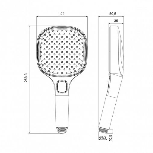 Лейка для душа Milardo Ideal Spa ILS3FB0M18, 3 режима, черная матовая фото