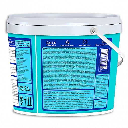 Шпатлевка влагостойкая Текс, 5,1 кг фото