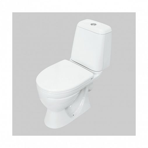 Унитаз напольный ободковый Sanita Идеал Комфорт, 61,8 x 34 x 77 см, белый фото