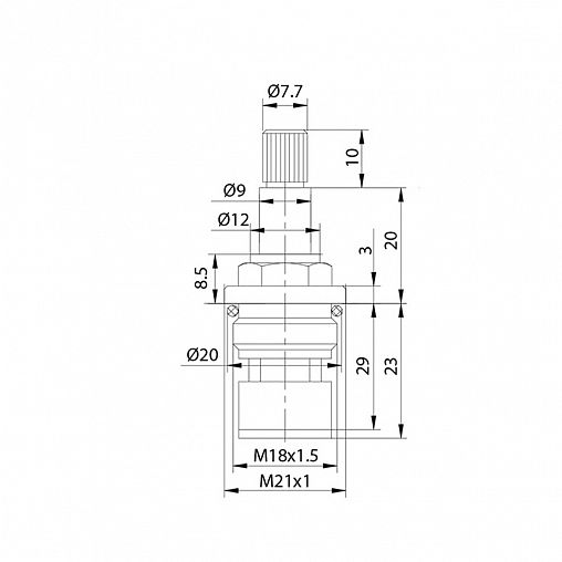 Кран-букса 1/2" IDDIS 998CR532SM, керамическая, M18 x 1,5 фото