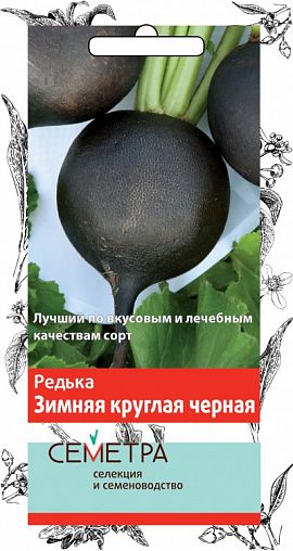 Семена Редька Зимняя круглая черная Семетра, 2 г фото