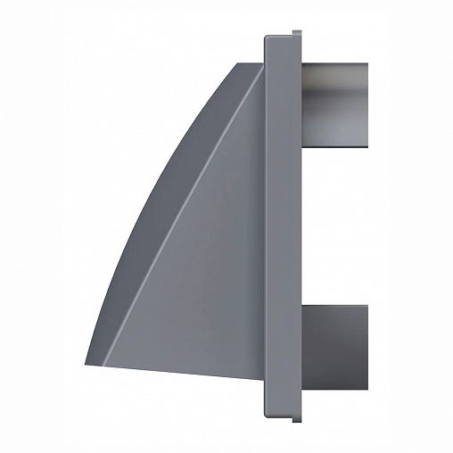 Выход стенной вытяжной Era 1515К12,5ФВ сер, 150 x 150 мм, с обратным клапаном, с фланцем D 125 мм фото