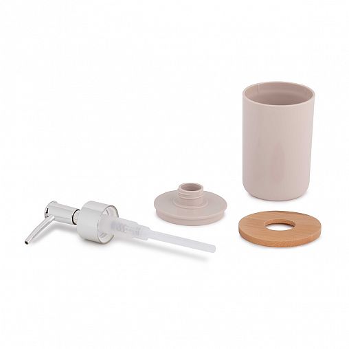 Дозатор для жидкого мыла Альтернатива Бамбук, бежевый фото