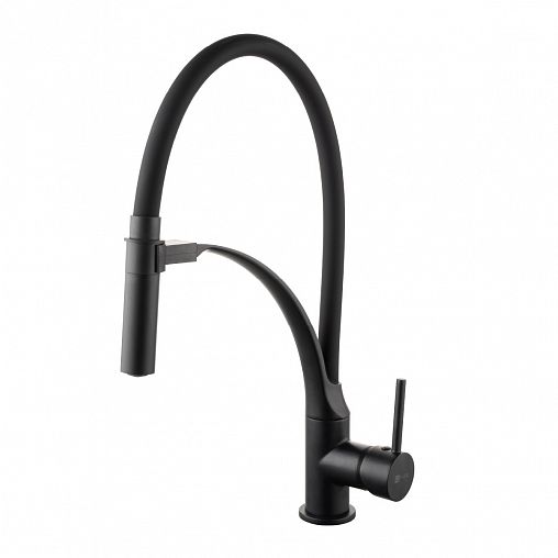 Смеситель для кухни Lemark Soul LM6007BL, однорычажный, черный фото