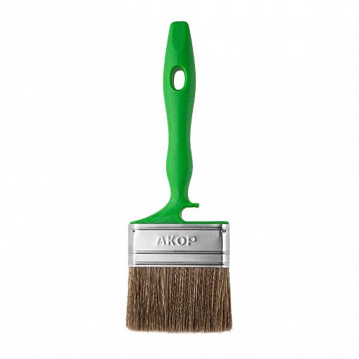 Кисть плоская для дерева Акор Мастер, смешанная щетина, пластиковая ручка, 75 x 17 мм фото
