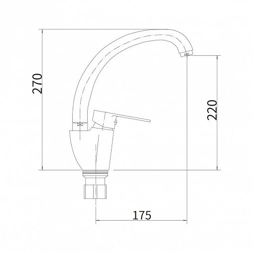Смеситель для кухни Fashun A54119, сатин фото