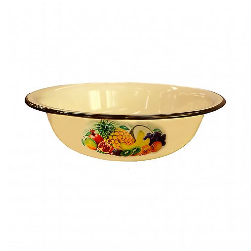 Миска эмалированная СтальЭмаль, 5 л, с декором фото