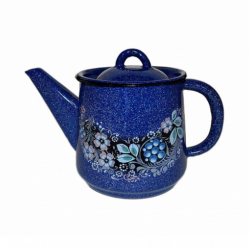 Чайник эмалированный СтальЭмаль, 1 л, с декором фото