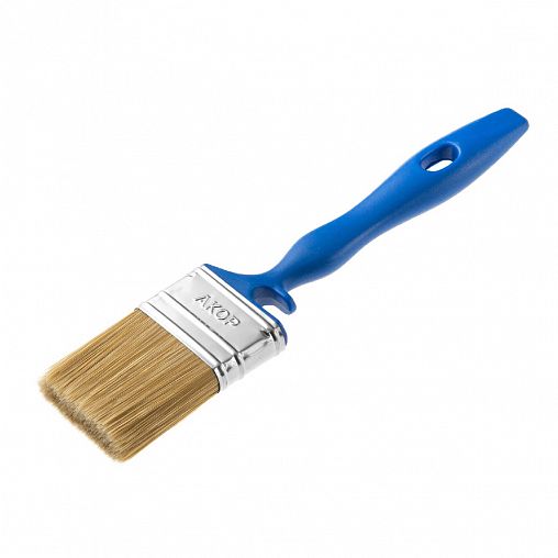 Кисть плоская для лаков Акор Мастер, искусственная щетина, пластиковая ручка, 50 x 15 мм фото