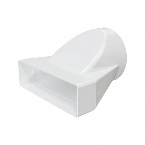 Эксцентриковый соединитель плоского воздуховода с круглым Era, пластик, 60 x 204/d 125 мм фото