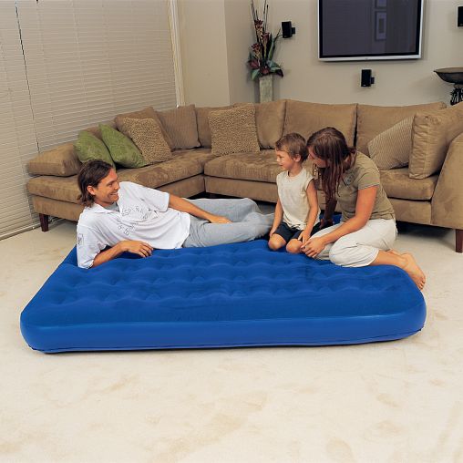 Матрас надувной bestway flocked air bed 203 x 152 x 22 см