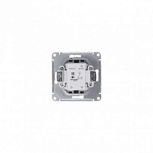 Переключатель 1-клавишный Systeme (Schneider) Electric Atlasdesign, встраиваемый, грифель фото