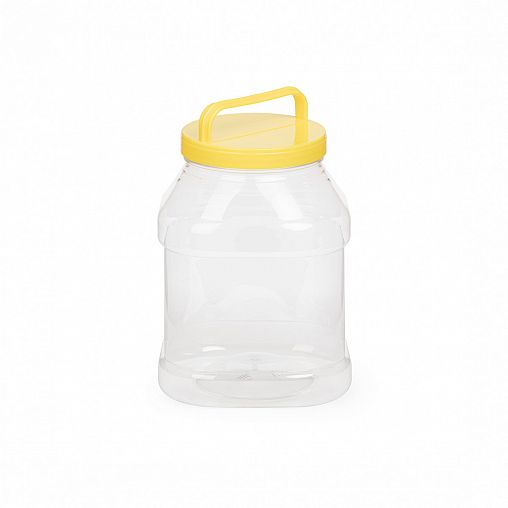 Бидон ПЭТ Альтернатива, прямоугольный, с крышкой и ручкой, 3 л фото