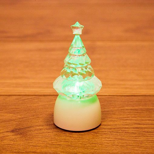 Фигурка светодиодная Neon-night Елочка кристалл, 8,5 см, многоцветная фото