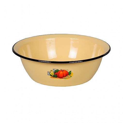 Миска эмалированная СтальЭмаль, 3,5 л, с декором фото