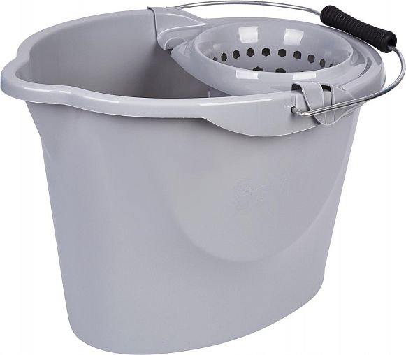 Ведро Моп с отжимом Spin&Clean Vogue, 12 л, серебро фото