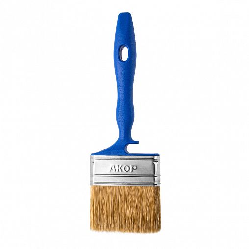 Кисть плоская для лаков Акор Мастер, искусственная щетина, пластиковая ручка, 75 x 17 мм фото