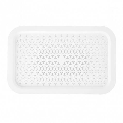 Корзина для белья Альтернатива Элемент, прямоугольная, 30 л, белая фото