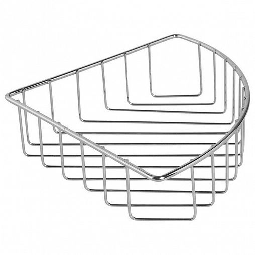 Полка-корзина в ванную угловая Milardo, хром фото