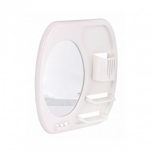 Зеркало с полками Альтернатива Аква, 80 x 39 x 44,5 см, белое фото