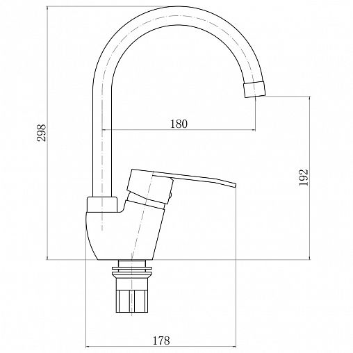 Смеситель для кухни PLStart PL4106, хром фото