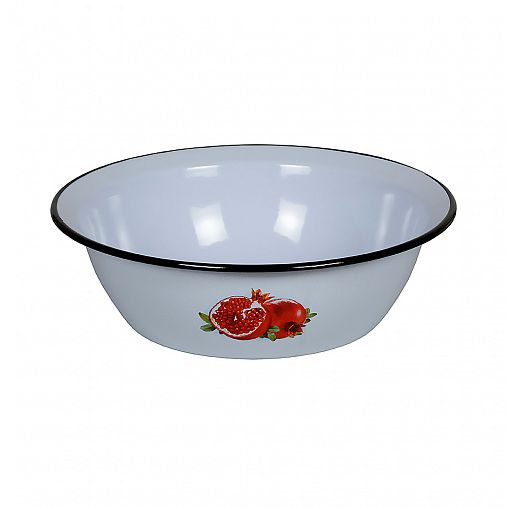 Миска эмалированная СтальЭмаль, 3,5 л, с декором фото