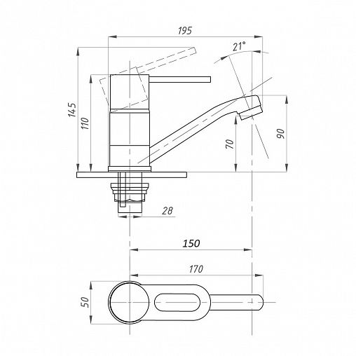 Смеситель для раковины Tsarsberg TSB-618-1109, хром фото
