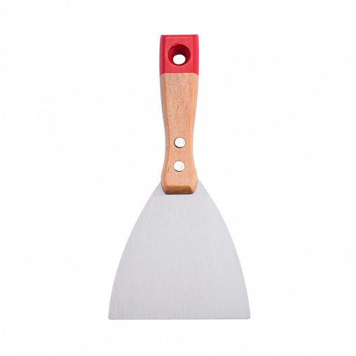 Шпатель Beorol, стальной, деревянная ручка, 100 мм фото