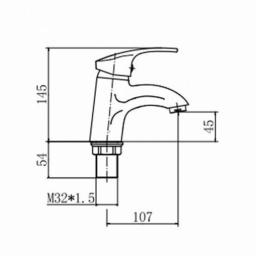 Смеситель для раковины с коротким изливом Fashun A1021, хром фото