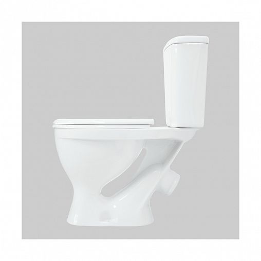 Унитаз напольный ободковый Sanita Эталон Стандарт, 61,5 x 36 x 79 см, белый фото