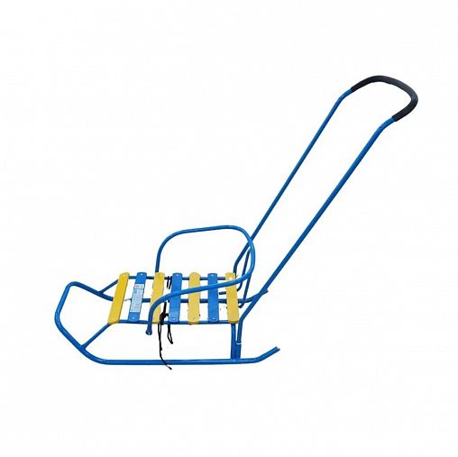 Санки детские с ручкой Nika Ветерок 2, сиденье 46 x 29 см, голубые фото