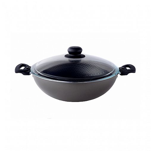 Казан алюминиевый Scovo Discovery СД-046, с антипригарным покрытием, с крышкой, 28 см фото