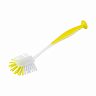 Щетка мытья для посуды Рыжий кот KB-11, на присоске, 290 x 80 x 65 мм, желтая фото