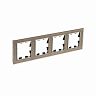 Рамка Systeme (Schneider) Electric Atlasdesign Nature, 4-поста, стекло, шампань фото