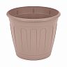 Горшок для цветов Альтернатива Дионис, с поддоном, 3,6 л, бежевый фото