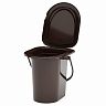 Ведро-туалет Альтернатива, 17 л, коричневый фото