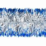 Мишура, с синей кромкой, 10 x 200 см, серебро фото