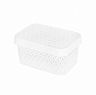 Корзина для хранения Альтернатива Элемент, с крышкой, 27 x 18,5 x 13,5 см, белая фото Корзина для хранения Альтернатива Элемент, с крышкой, 27 x 18,5 x 13,5 см, белая фото