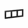 Рамка Systeme (Schneider) Electric Atlasdesign Nature, 3-поста, металл, оникс фото
