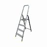 Стремянка комбинированная усиленная Alumet AMS7804, алюминий/сталь, 4 ступени, 1,54 м фото