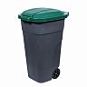 Бак для раздельного сбора мусора Plast Team, на колесах, 110 л, зеленый фото