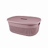 Корзина универсальная Plast Team Oslo, 388 x 292 x 155 мм, с крышкой, черничный морс фото