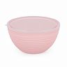 Салатник пластиковый Альтернатива Оазис, с крышкой, 4 л, розовый фото