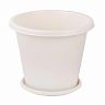 Горшок для цветов Альтернатива Эконом, с поддоном, 2 л, белый фото